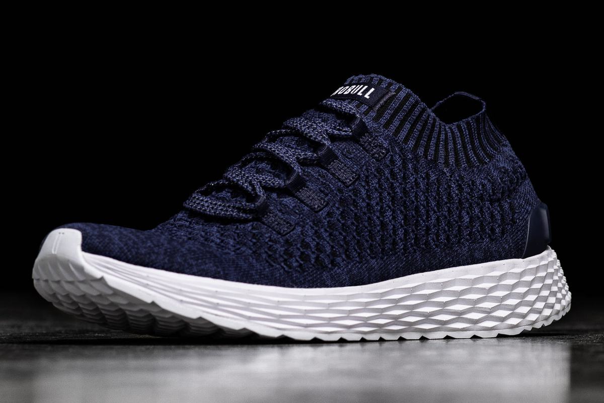 Nobull Knit Runner Men\'s Running Shoes Navy | Australia (RI0675)